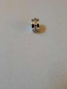 Pandora Silver Spacer Bead with Clear Stones